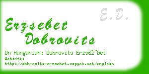 erzsebet dobrovits business card